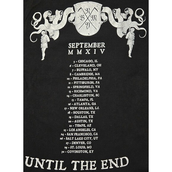Black Anvil Band Shirt Black S Retro 2014 MMXIV Tour Until The End Double Sided - Picture 4 of 8